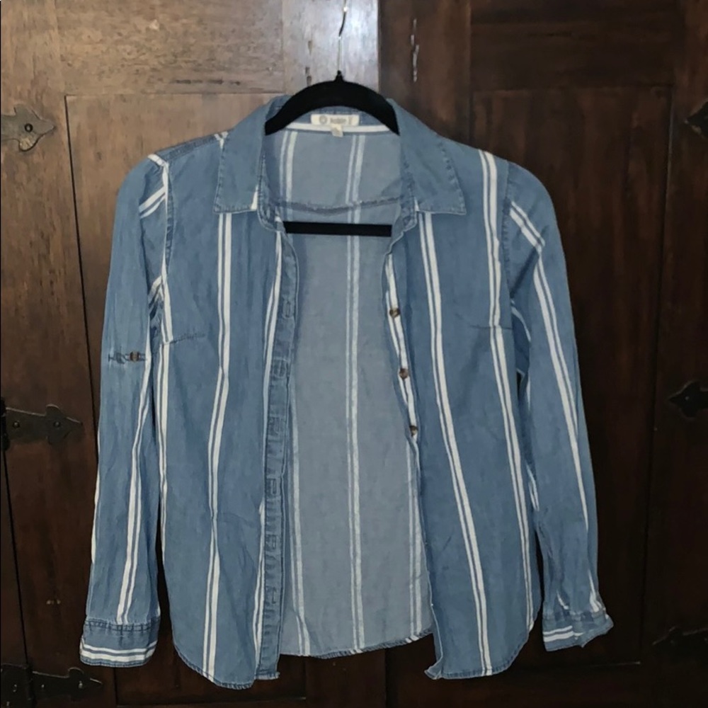 Denim flannel jacket